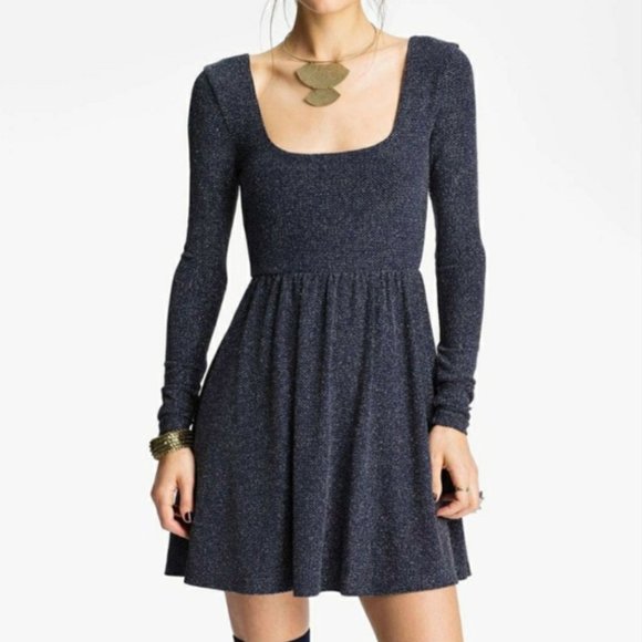 Free People Dresses & Skirts - Free People Sparkly Metallic Skater Dress